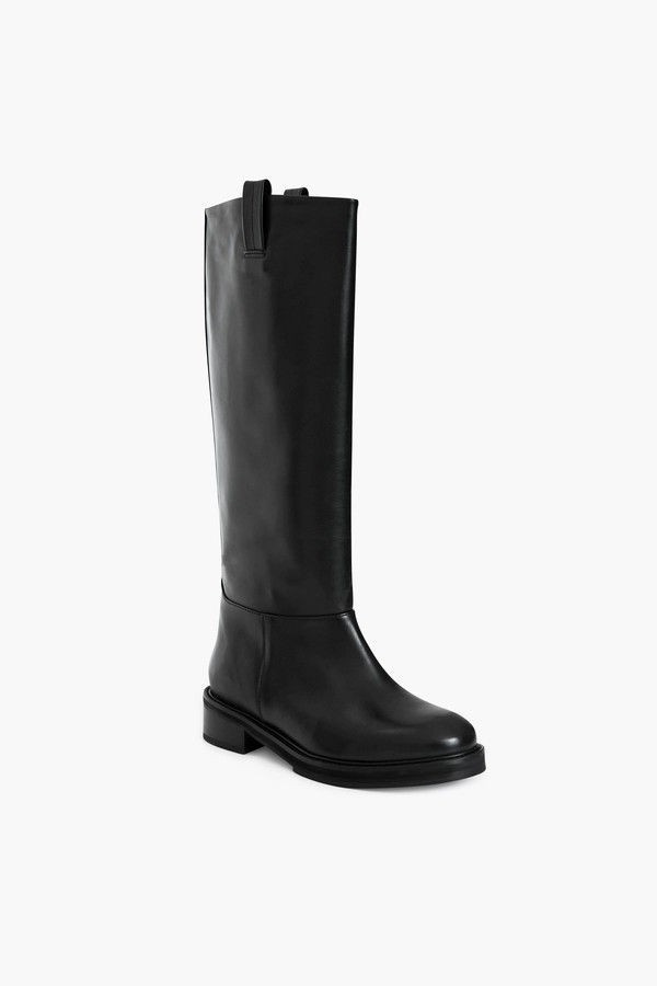Black Leather Frances Boots | Tuckernuck (US)