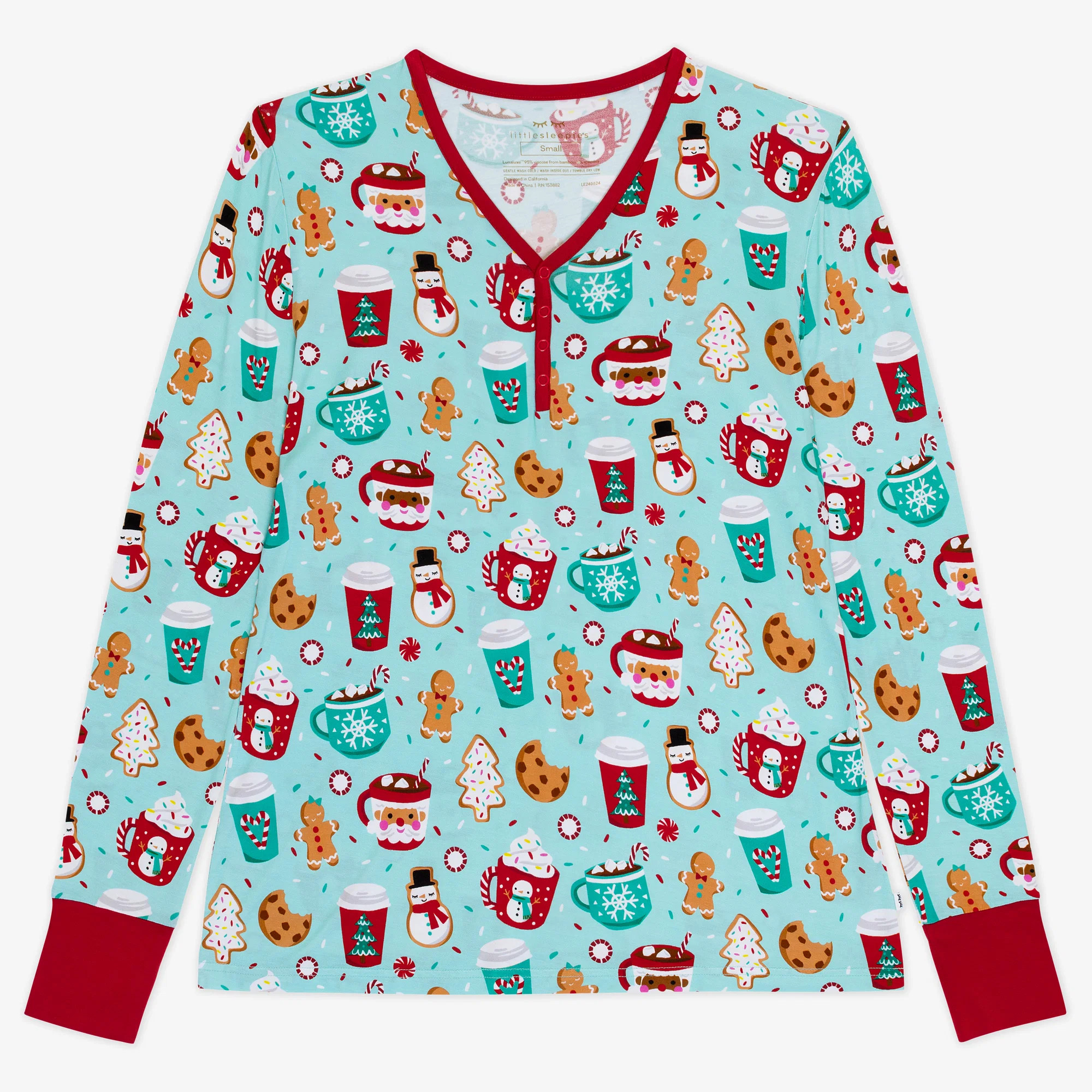 Peppermint Mocha Women's Pajama Top | Little Sleepies