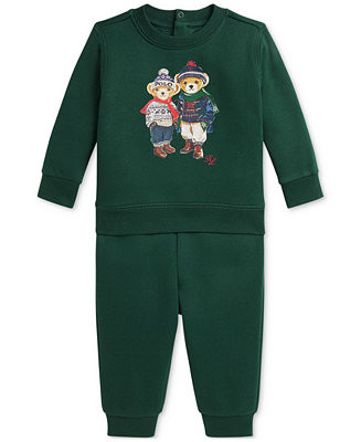 Polo Ralph Lauren Baby 2-Pc. Polo Bear Sweatshirt & Jogger Pants Set - Macy's | Macy's