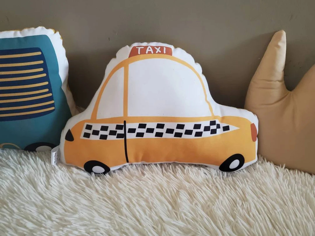 Vintage Taxi Cab Car Throw Pillow Taxi Car Nursery Decor - Etsy | Etsy (US)