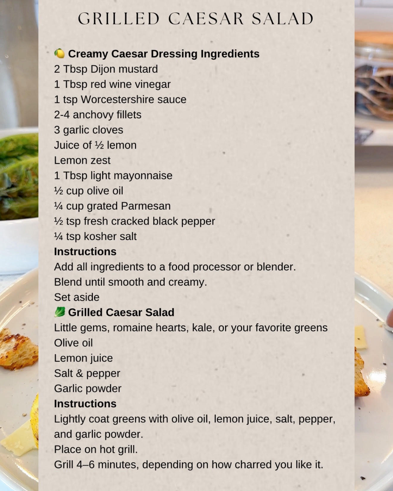 Easy yummy grilled Caesar🥗🍋

#LTKHome #LTKfoodie