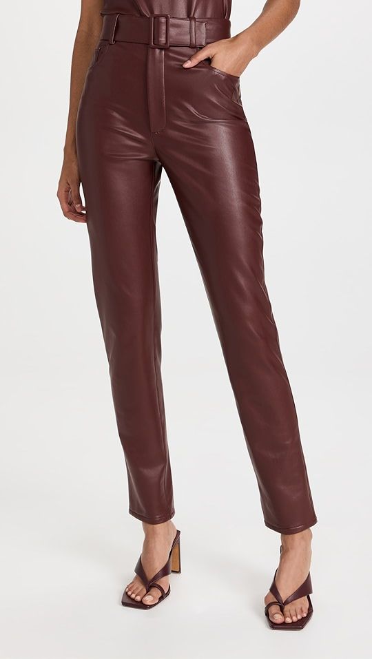 Stretch Faux Leather High Waisted Pants | Shopbop