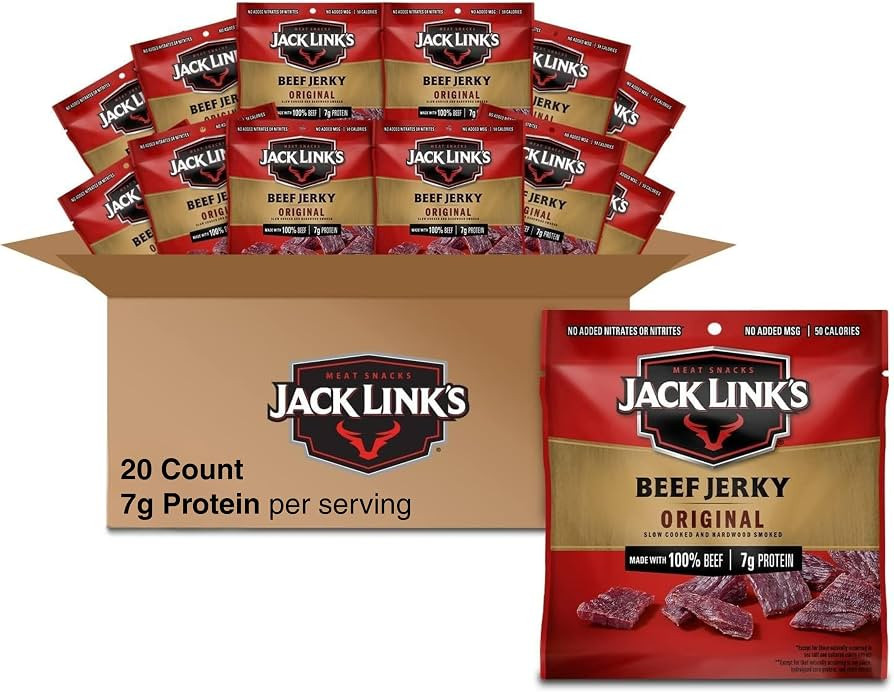 Jack Link's Beef Jerky Multipack - Original - Made with 100% Real Beef - Ready to Eat Real Meat P... | Amazon (US)