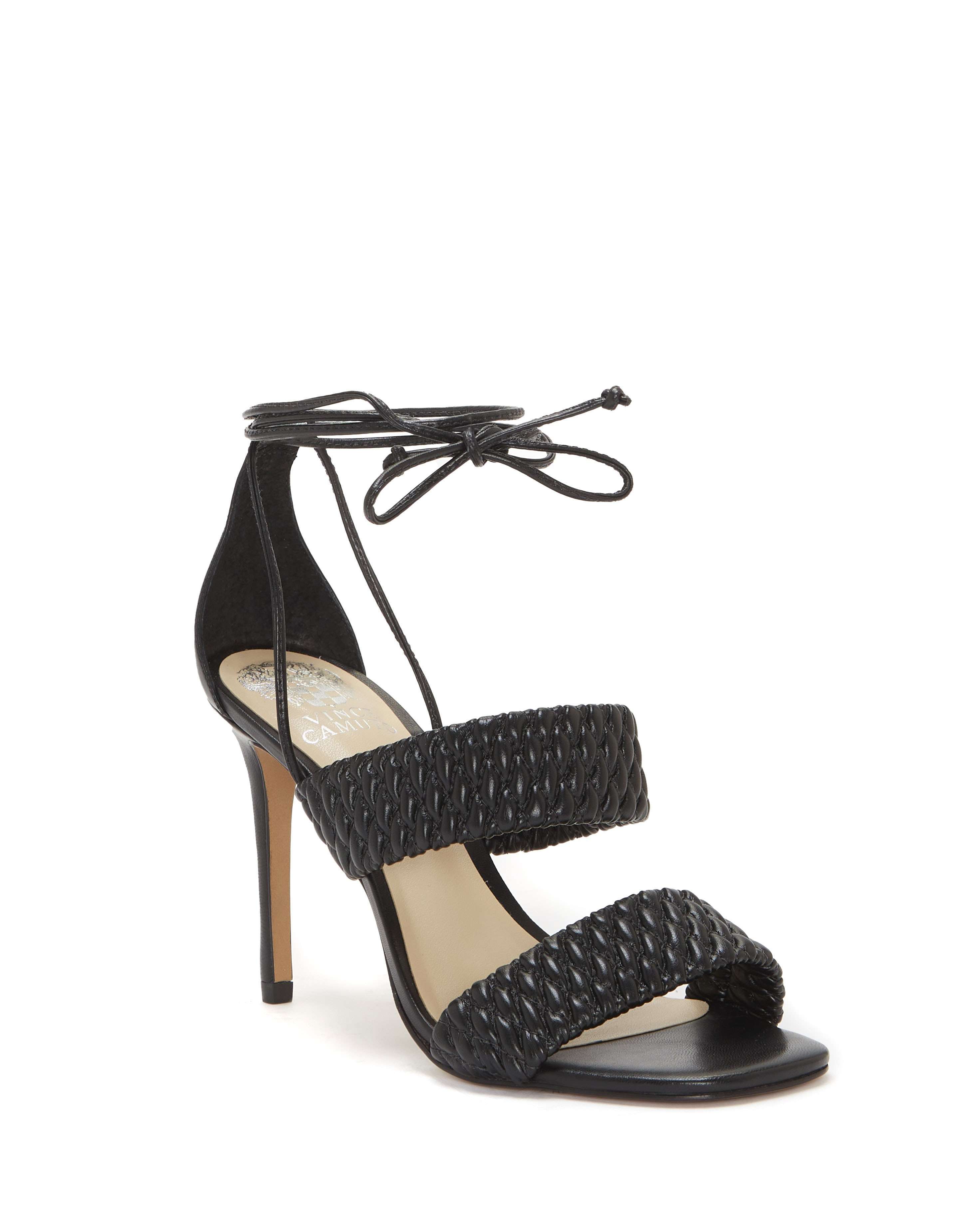 Antilique Quilted Ankle-Wrap Sandal | Vince Camuto