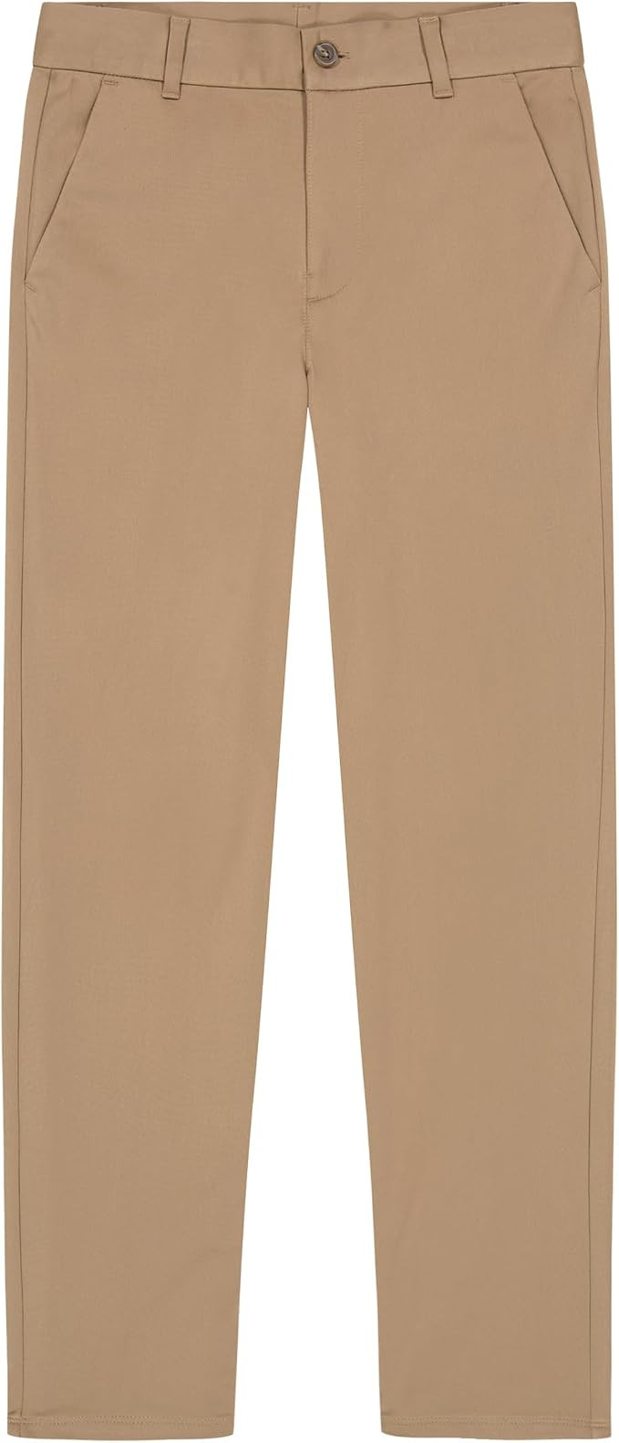 Nautica Boys School Uniform Twill Khaki Pants, Flat Front & Elasticized Waistband, Zipper Closure... | Amazon (US)