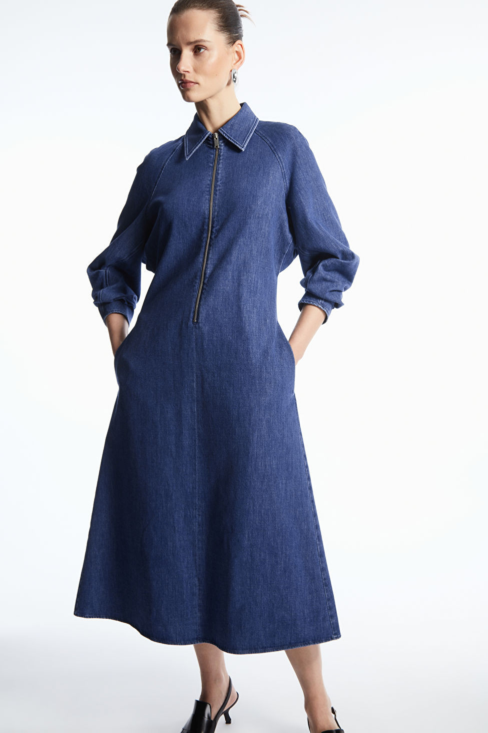 ZIP-UP DENIM SHIRT DRESS | COS (US)