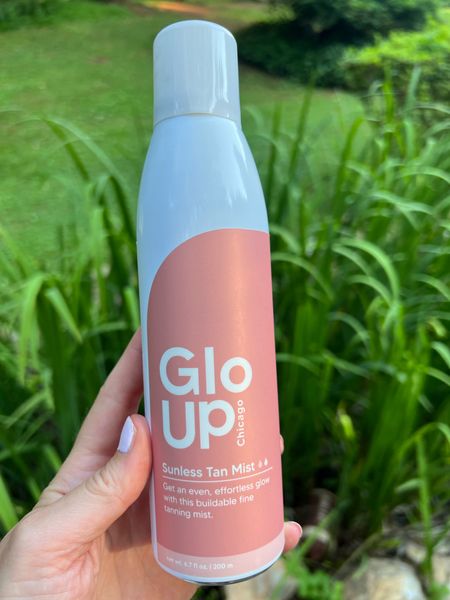 Summer Must Have!  When I’m at the beach or the pool I’m always sitting up facing the water watching my kids. The front of of my body is super tan but my back of my body was still super pale! This Glo Up sunless tanning mist has evened out my tan and gotten rid of unwanted tan lines! No strong smell! Super easy to use and looks natural!! Definitely recommend! 

#LTKFind #LTKbeauty #LTKunder50