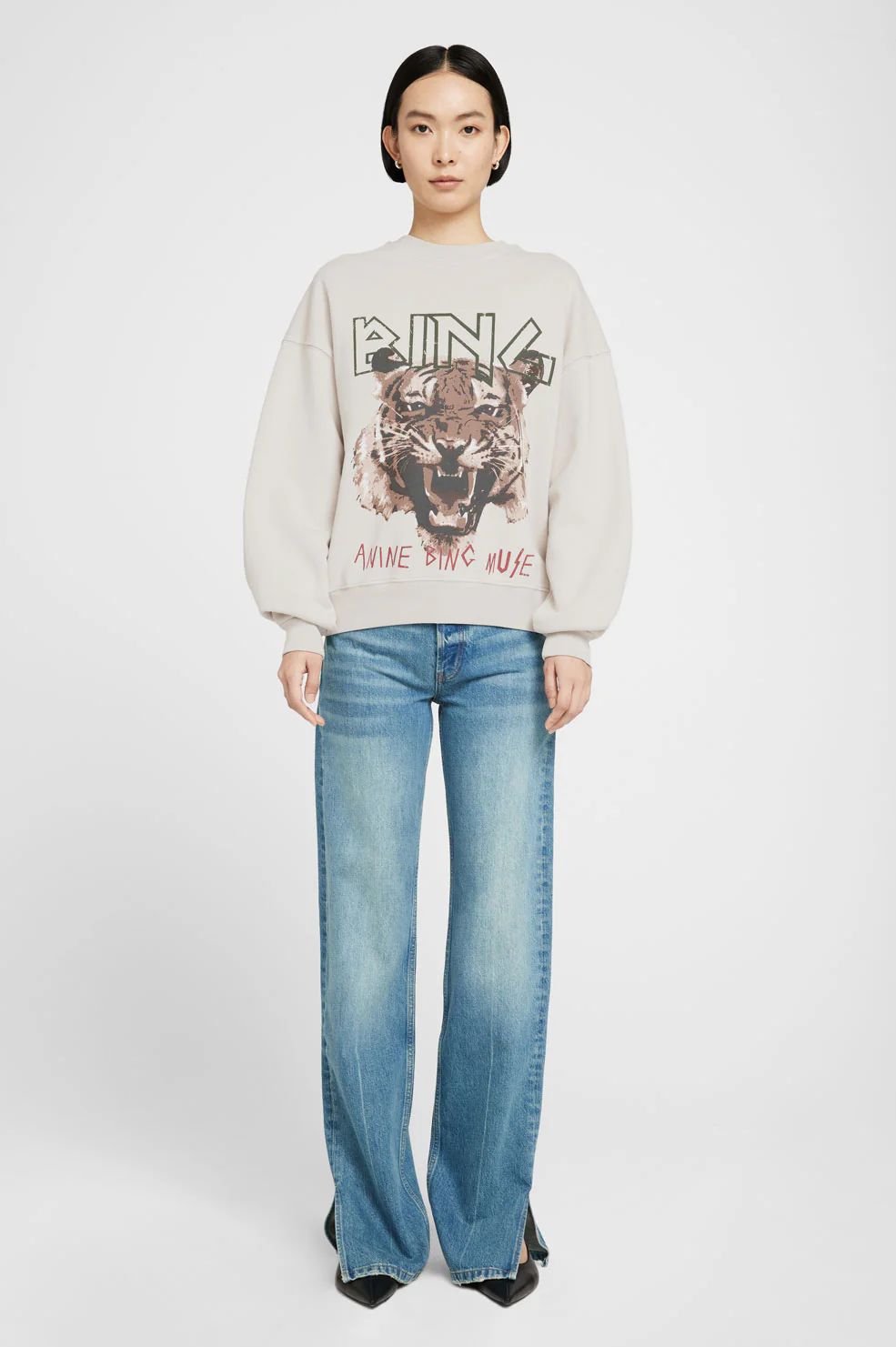 Tiger Sweatshirt - Stone | Anine Bing