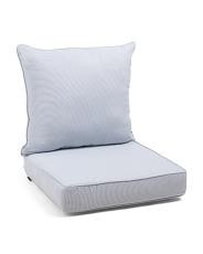 24x24 Ticking Ottoman Striped Deep Seat Outdoor Cushion | TJ Maxx