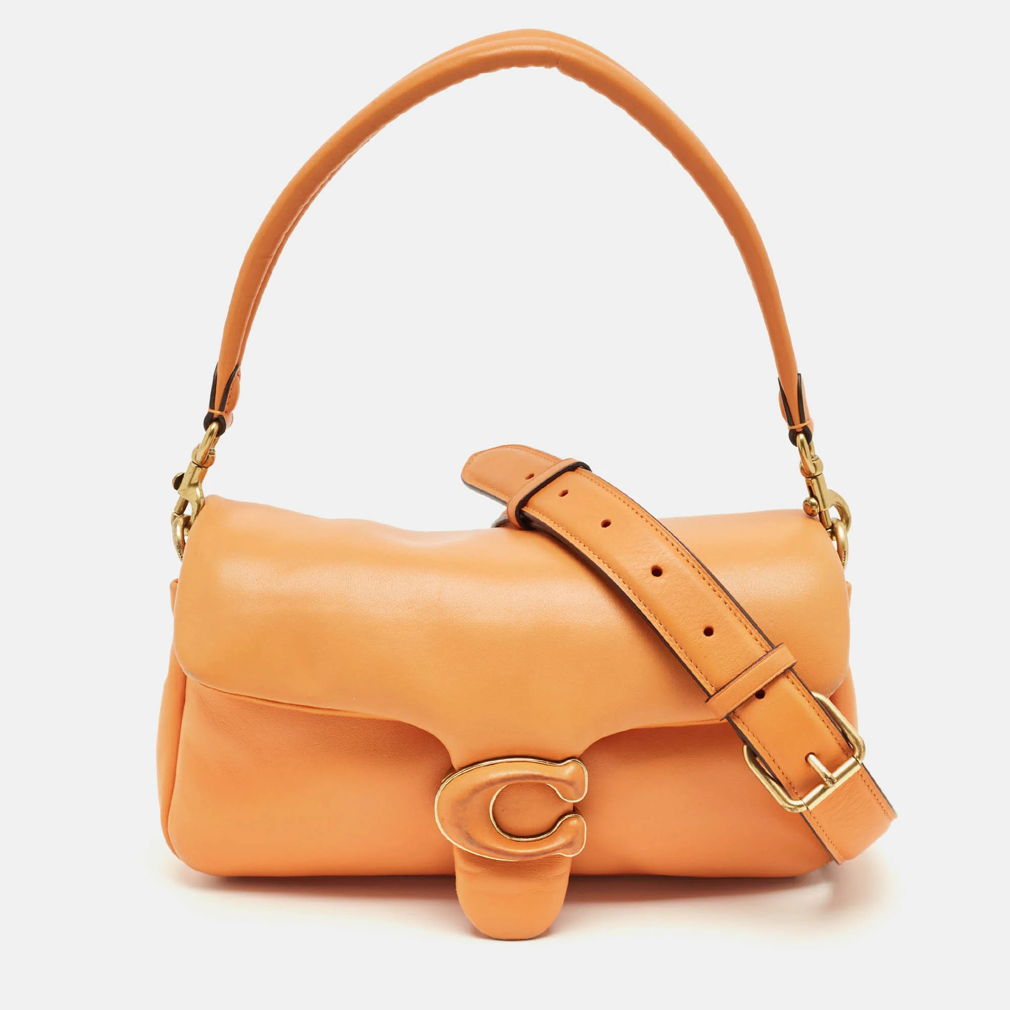 Coach Orange Leather Pillow Tabby 26 Shoulder Bag | Shop Simon