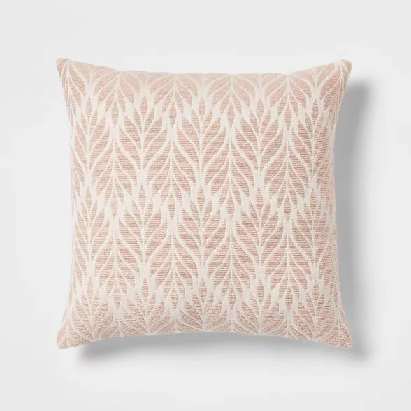Woven Botanical Square Throw Pillow - Threshold™ | Target