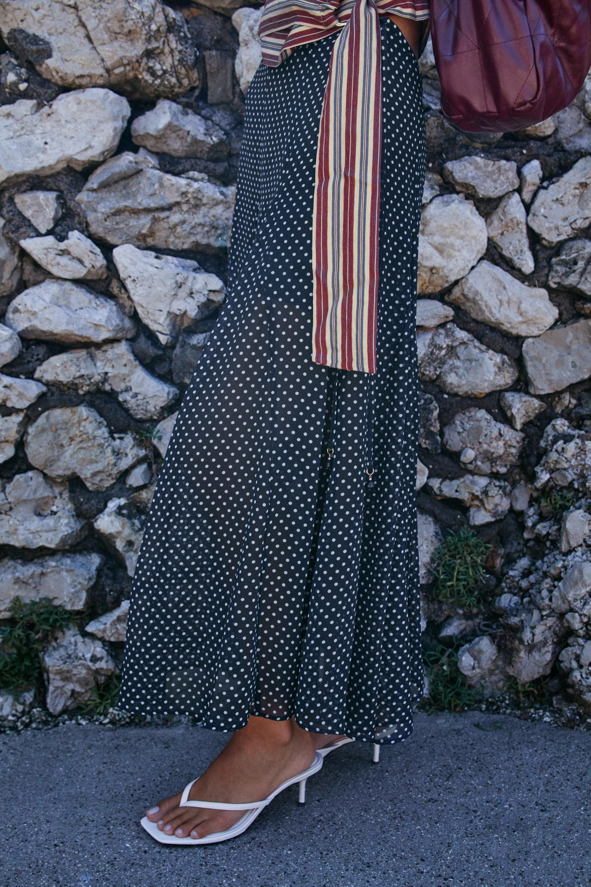 POLKA DOT MIDI SKIRT | Zara US