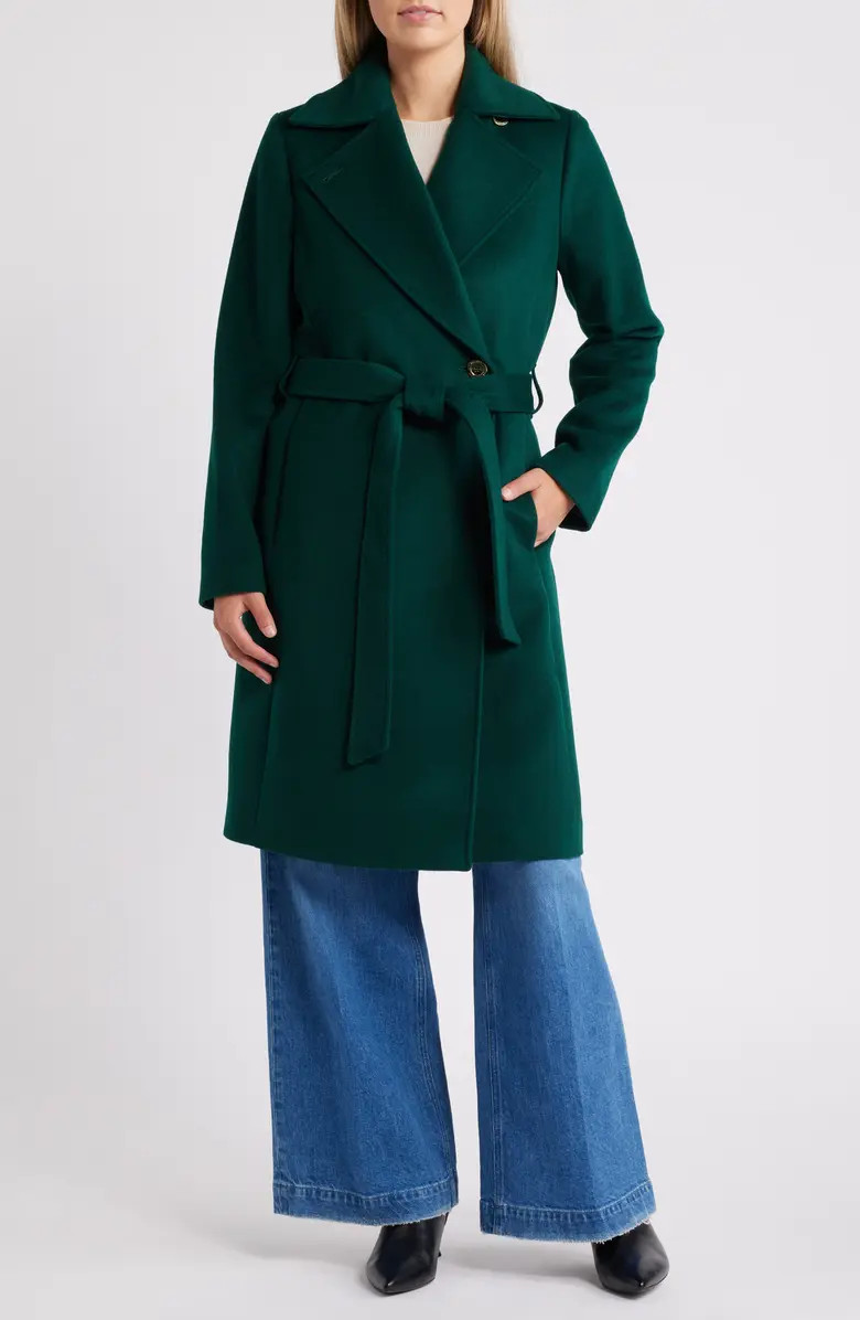 MICHAEL Michael Kors Wool Blend Wrap Coat | Nordstrom | Nordstrom