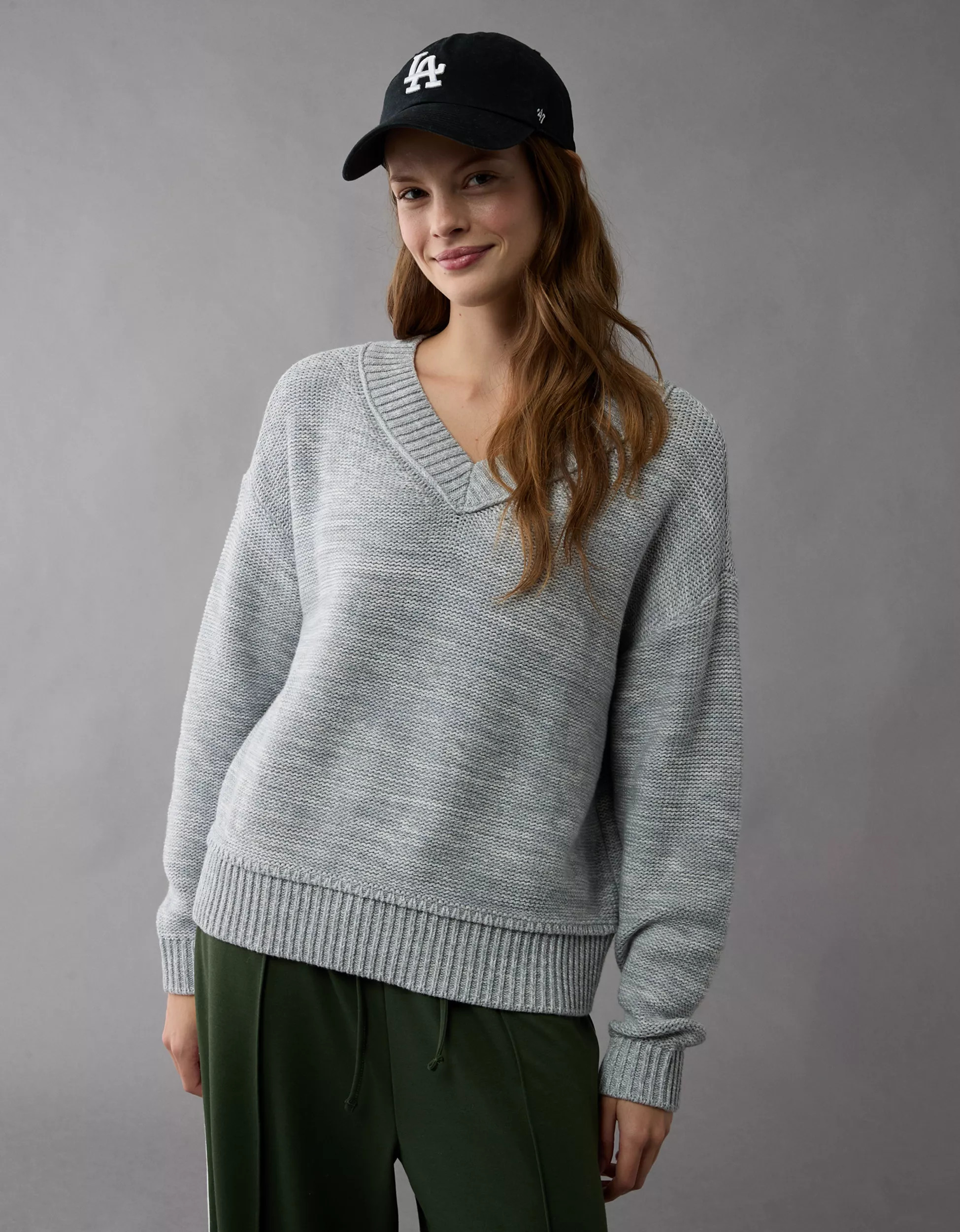 AE Long Weekend V-Neck Sweater | American Eagle Outfitters (US & CA)