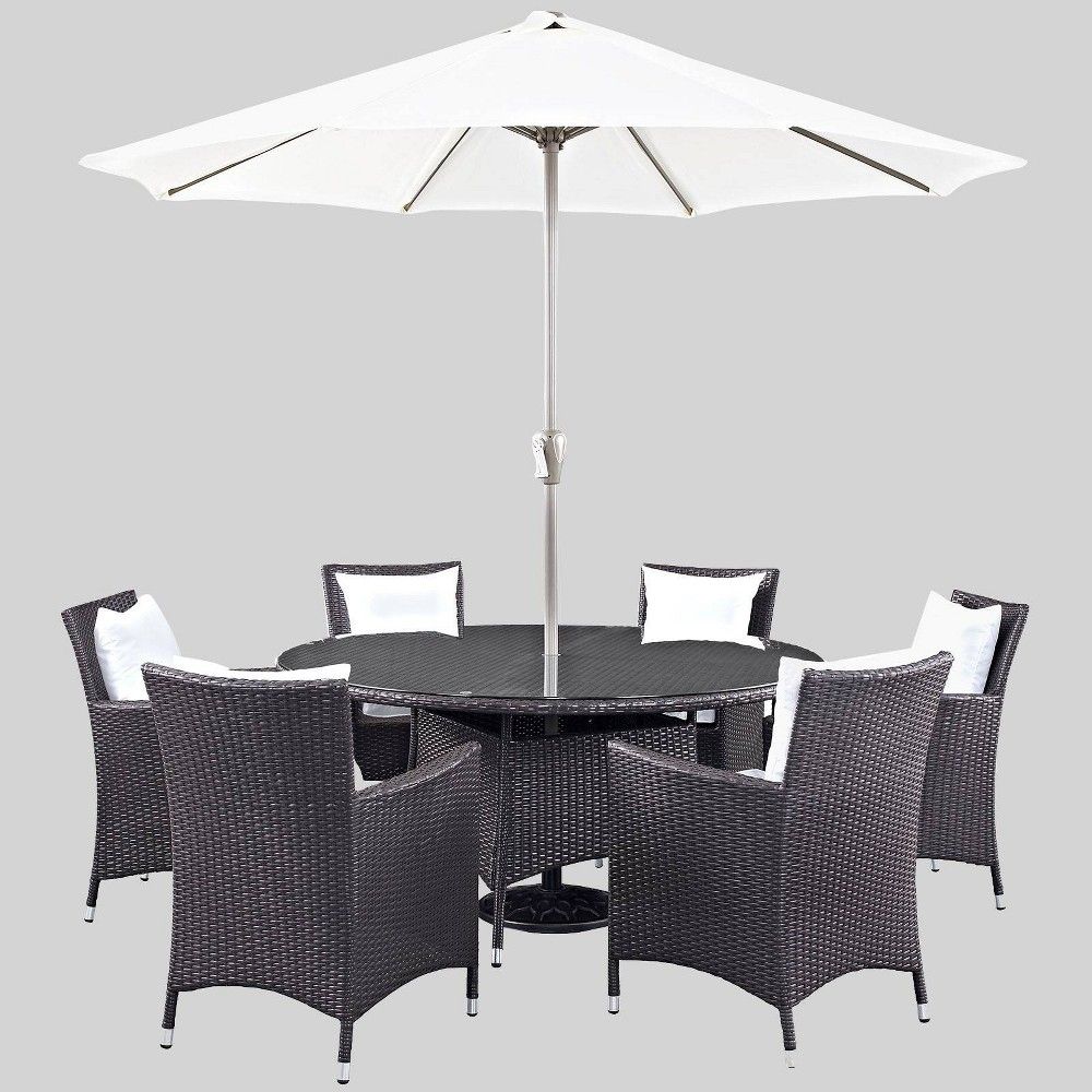 Convene 8pc Outdoor Patio Dining Set - White - Modway | Target