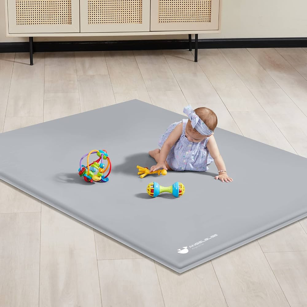 ANGELBLISS Baby Playpen Mat, 63"x 47"x 1.18" Self-Inflating Play Mat for Babies and Toddlers, Rol... | Amazon (US)