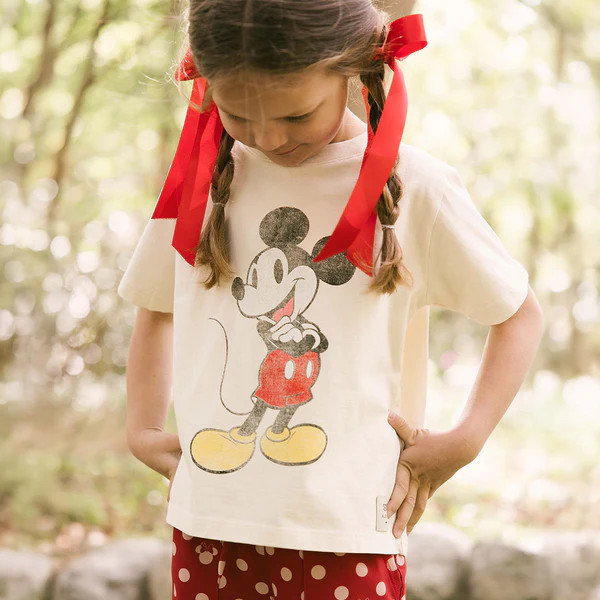 Mini Disney Mickey Perfect Tee, Natural | Albion Fit