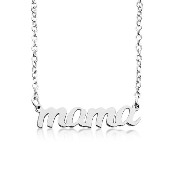 Sterling Silver Mama Nameplate | As Seen in InStyle | Tiny Tags