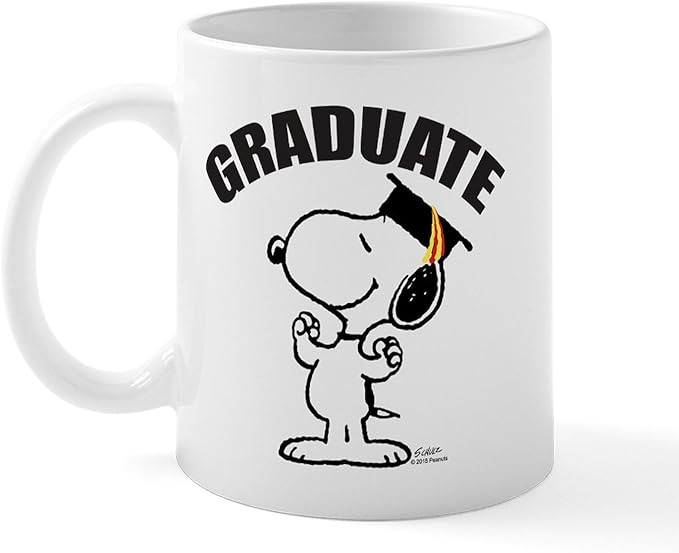 CafePress Snoopy Graduate Mug 11 oz (325 ml) Ceramic Coffee Mug | Amazon (US)
