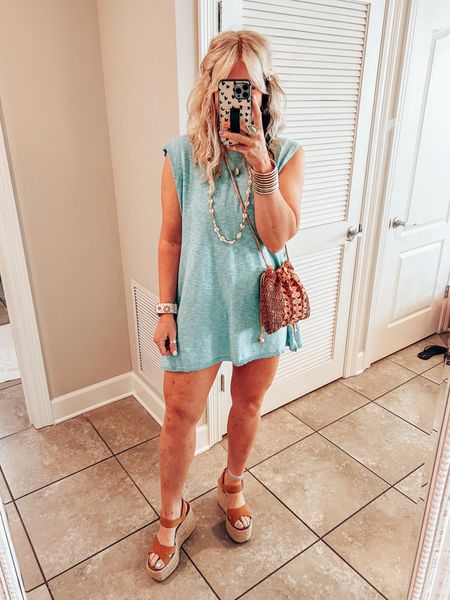 This amazon free people look for less set is AMAZING! I seriously think this is the best look for less I’ve ever bought. 
•Set - sized up 
•Tank - M/L 
•Sandals - last year but linked similar 
Summer style, sandals 

#LTKFindsUnder50 #LTKStyleTip #LTKOver40