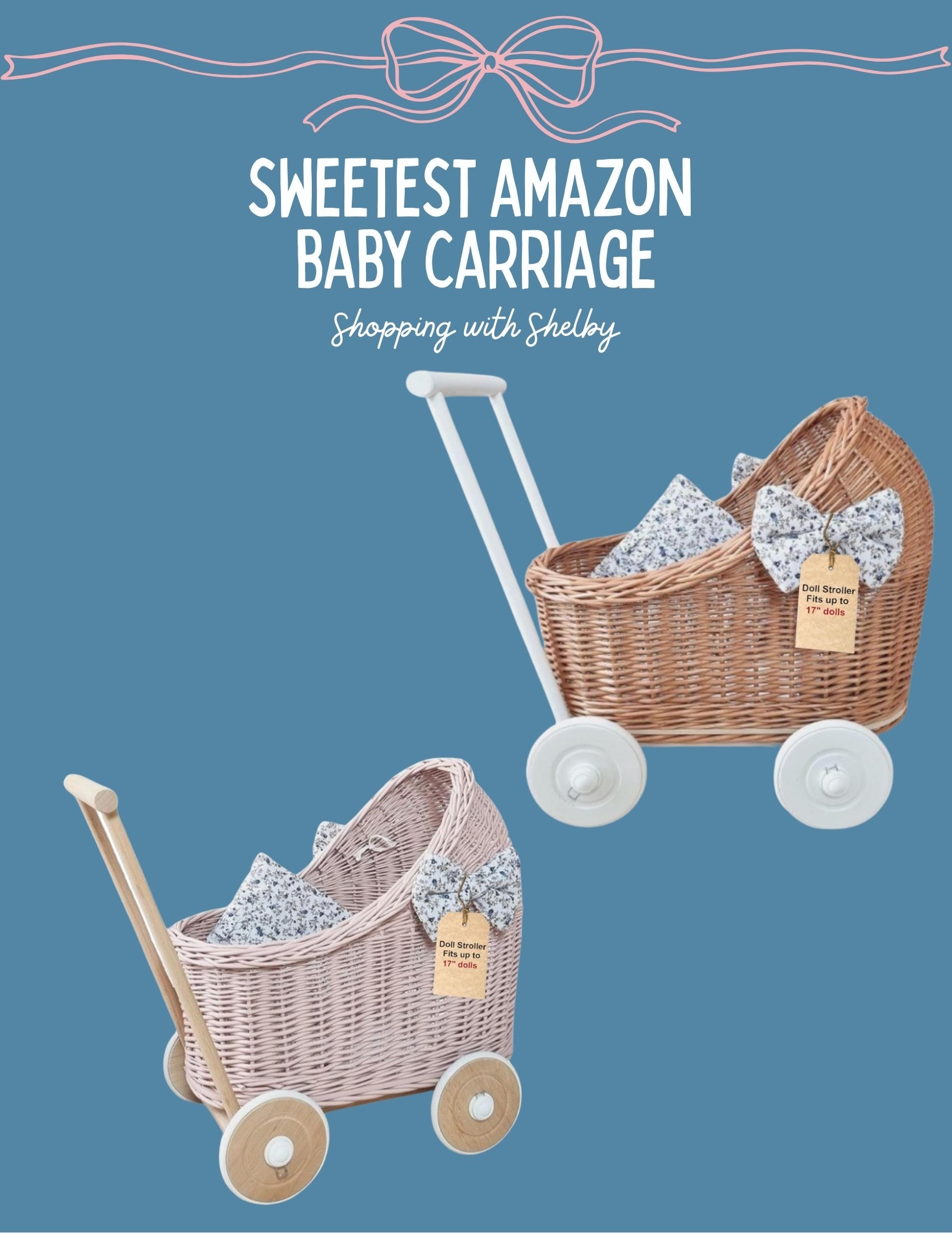The cutest little baby carriage/stroller for your girl! This would make SUCH a sweet Christmas or Birthday gift 🥹🫶🏼🎀

#LTKBaby #LTKHome #LTKKids