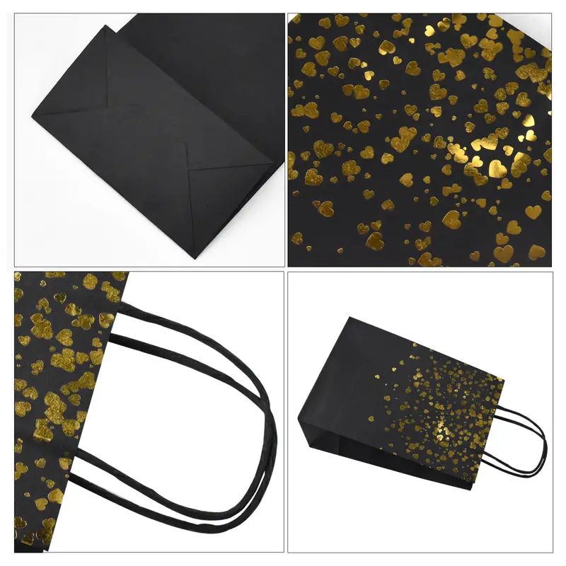 12pcs Luxurious Kraft Gift Bags - Bronzing Paper Bags With Handles for Shopping and Parties | Temu Affiliate Program
