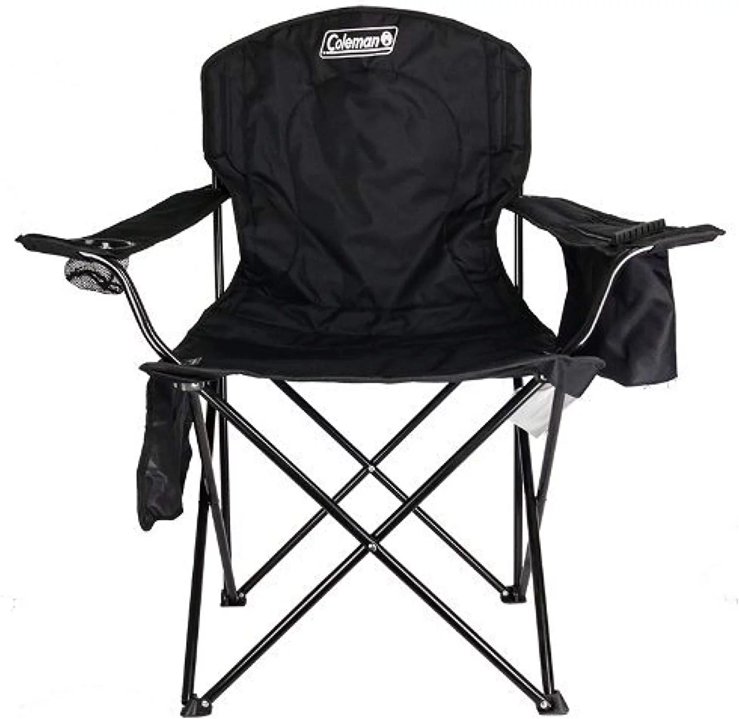 Coleman® Adult Camping Chair with Built-In 4-Can Cooler, Black | Walmart (US)