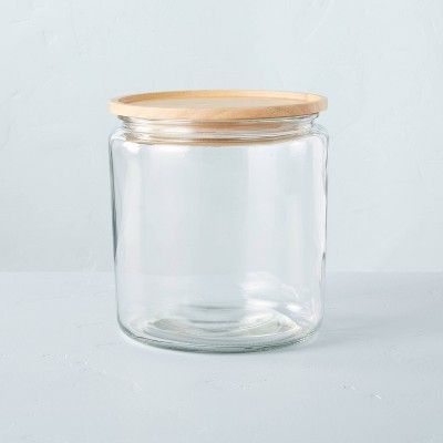 Glass & Wood Storage Canister - Hearth & Hand™ with Magnolia | Target