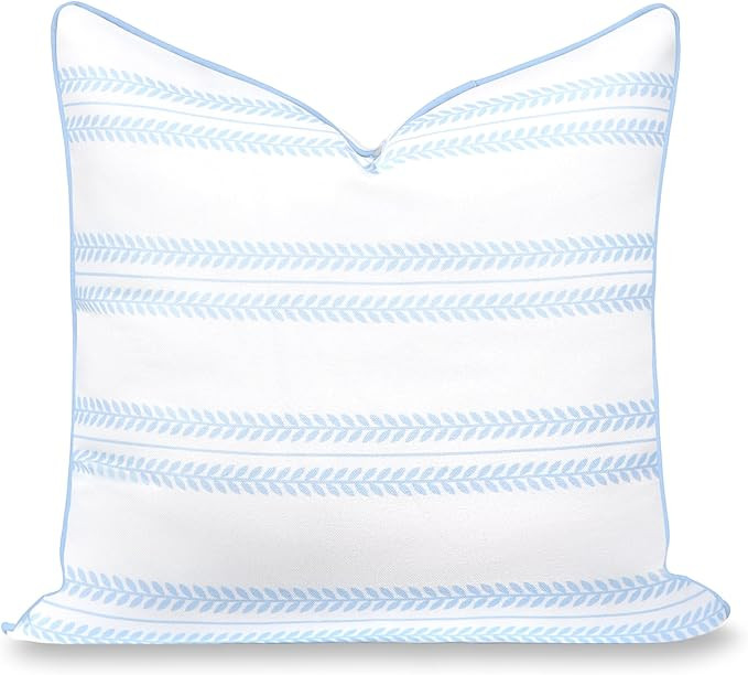 Hofdeco Premium Coastal Grandmillennial Patio Indoor Outdoor Throw Pillow Cover Only, 22"x22" Wat... | Amazon (US)
