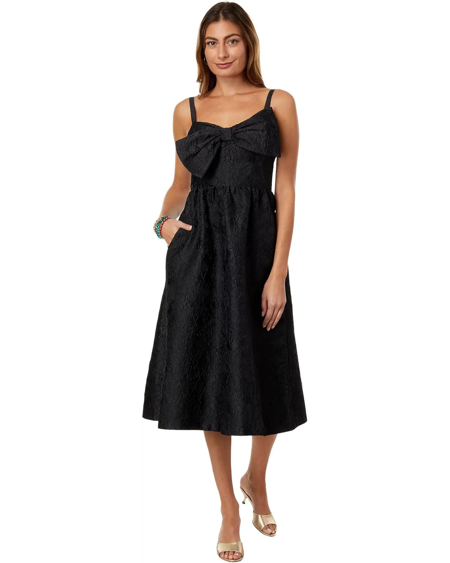 Ellara Jacquard Midi Bow | Zappos