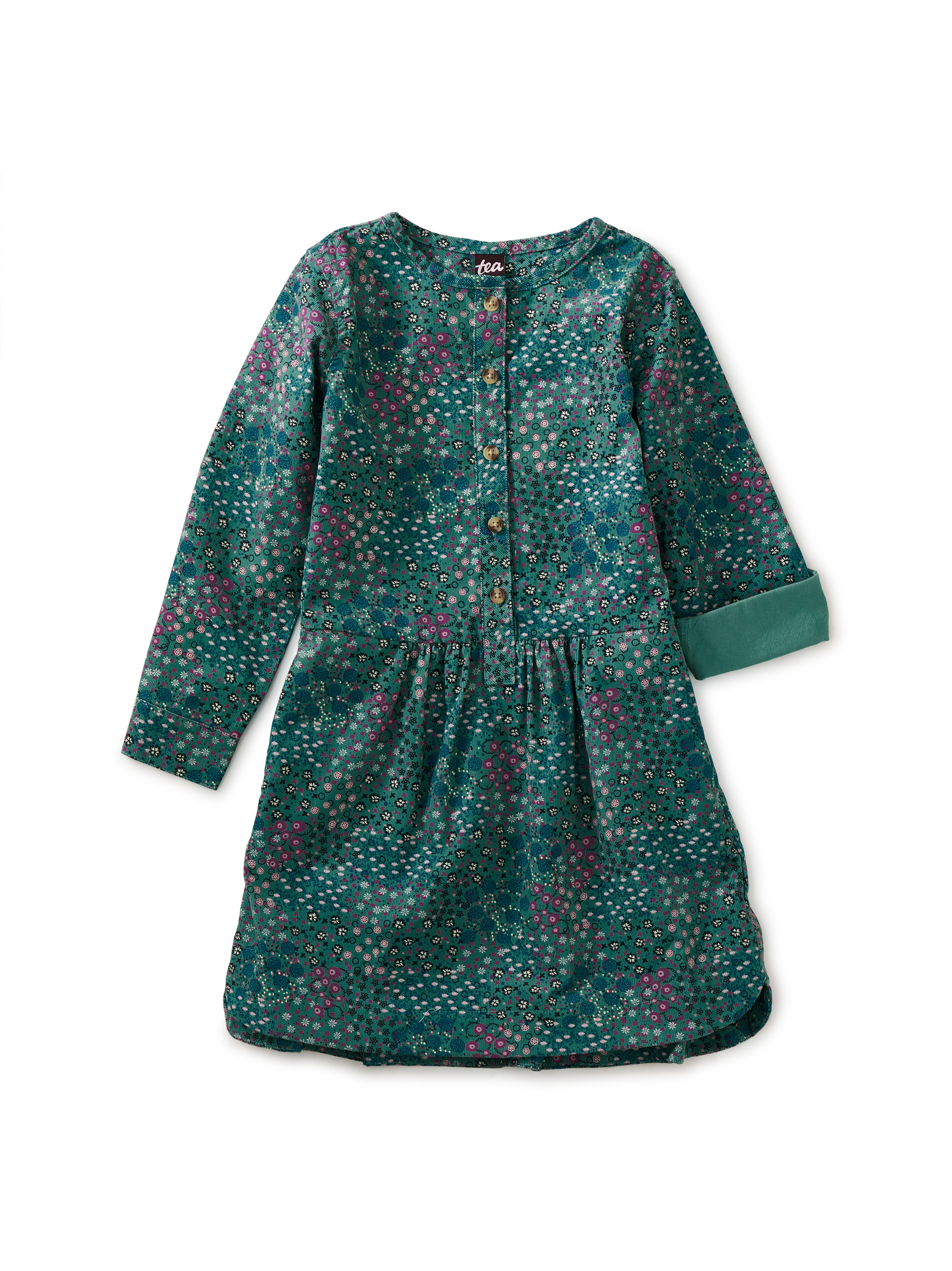 Corduroy Henley Shirtdress | Tea Collection