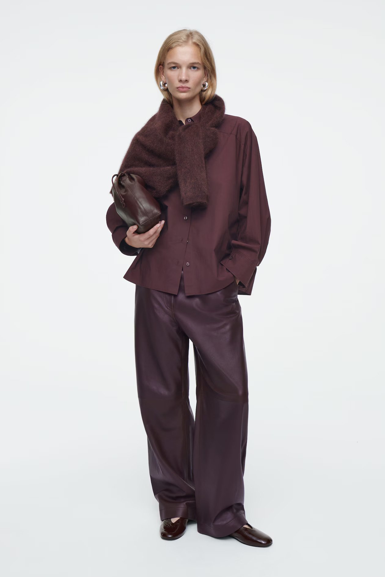 BUCKLED BALLET FLATS - BORDEAUX | COS UK