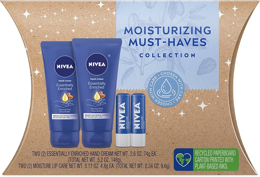 NIVEA Moisturizing Must-Haves Skin Care Set, Essentially Enriched Hand Cream with Almond Oil and ... | Amazon (US)