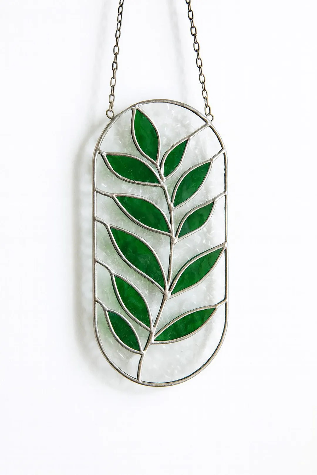 Leaf Stained Glass Pattern Beginner DIY Suncatcher Pattern Floral | Etsy (US)