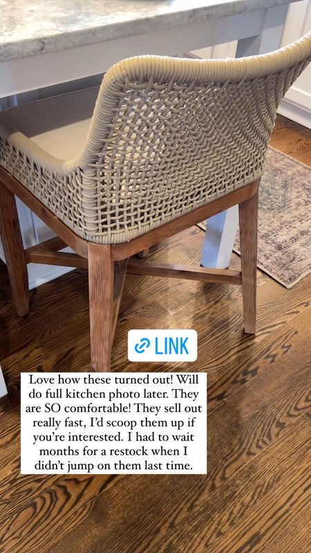 LOVING how these turned out! They look like the $$$ Palecek ones. 
.
.
.
Barstools
Counter stools
Modern coastal decor
Coastal decor
Traditional decor 
Kitchen decor 


#LTKhome #LTKstyletip #LTKVideo