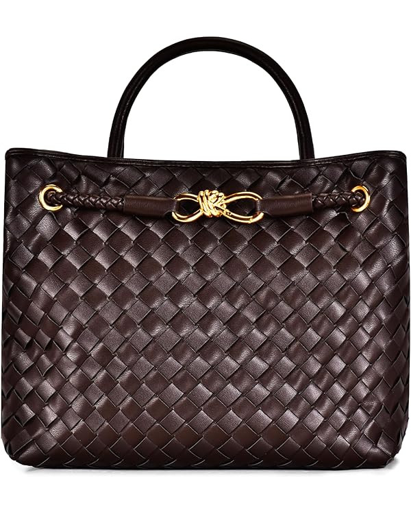 Woven Bag for Women, Small Tote Bag Hobo Bag Crossbody Bags PU Leather Handmade Woven Purses Gift... | Amazon (US)