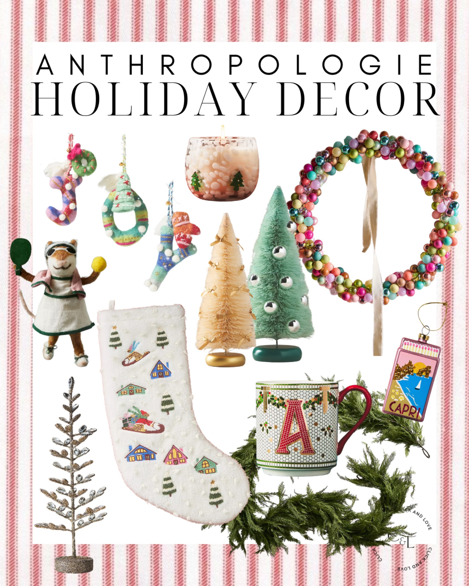 Anthropologie holiday decor! Cute and unique colorful finds for making your home extra merry this holiday season! 🎄

Christmas mug, monogram mug, gift ideas, silver tree, colorful trees, travel ornament, tennis ornament, pickleball, joy, faux garland, Holiday, Christmas, Christmas decor, holiday decor, seasonal decor, budget friendly home decor, Christmas tree, holiday wreath, ornaments, garland, ribbon, gold bells, bell decor, holiday essentials, holiday must haves, Christmas tree decor

#LTKSeasonal #LTKHome #LTKFindsUnder100