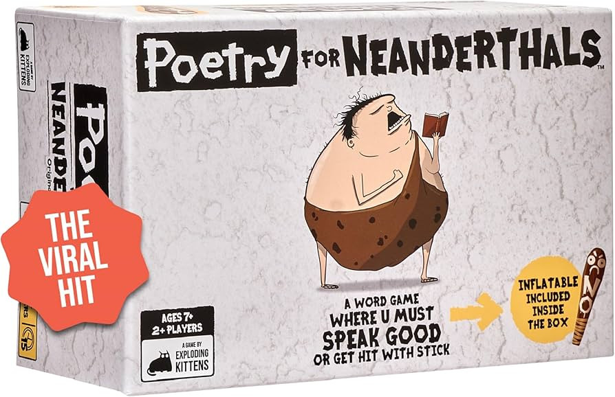 Exploding Kittens Poetry for Neanderthals 2+ Players - Ages 7+ - 15 Minutes to Play - Competitive... | Amazon (US)