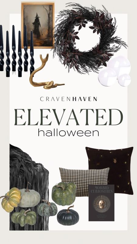 Adding a few creepy but elevated items to your existing moody decor can make your home feel like Halloween without feeling cheesy 😉 opt for deep hues of burgundy, green, organic elements and gilded accents to get the look

#LTKSeasonal #LTKHoliday #LTKhome