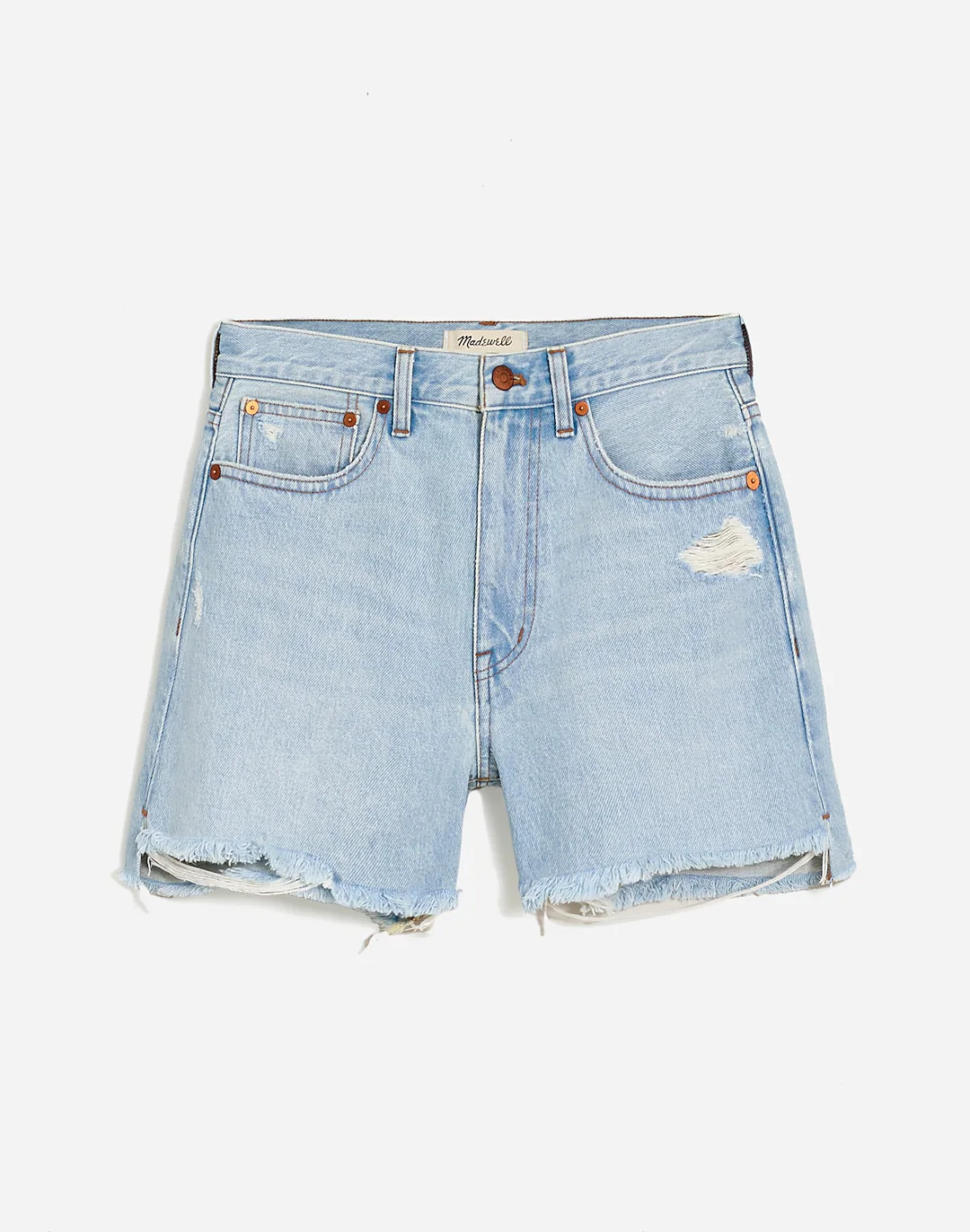 Relaxed Mid-Length Denim Shorts in Wengler Wash: Step-Hem Edition | Madewell