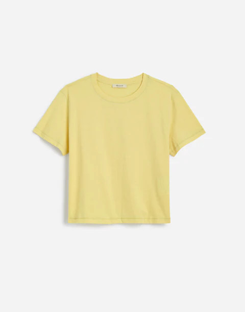 Slub Boxy-Crop Tee | Madewell