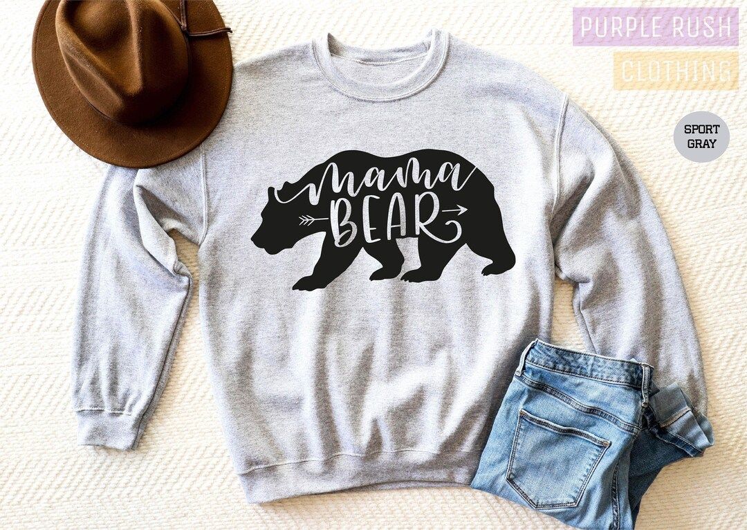 Mama Bear Sweatshirt, Mom Hoodie, Mom Sweatshirt, Sweatshirt for Women, Shirt for Mom, Mama Bear ... | Etsy (US)