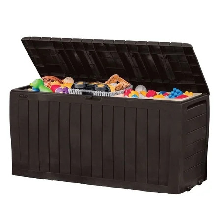 Keter Arden 71 Gallon Durable Resin Outdoor Deck Box Storage Organization, Brown | Walmart (US)