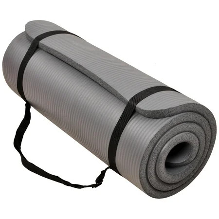 The Hensley 1-Inch Yoga Mat, Gray | Walmart (US)