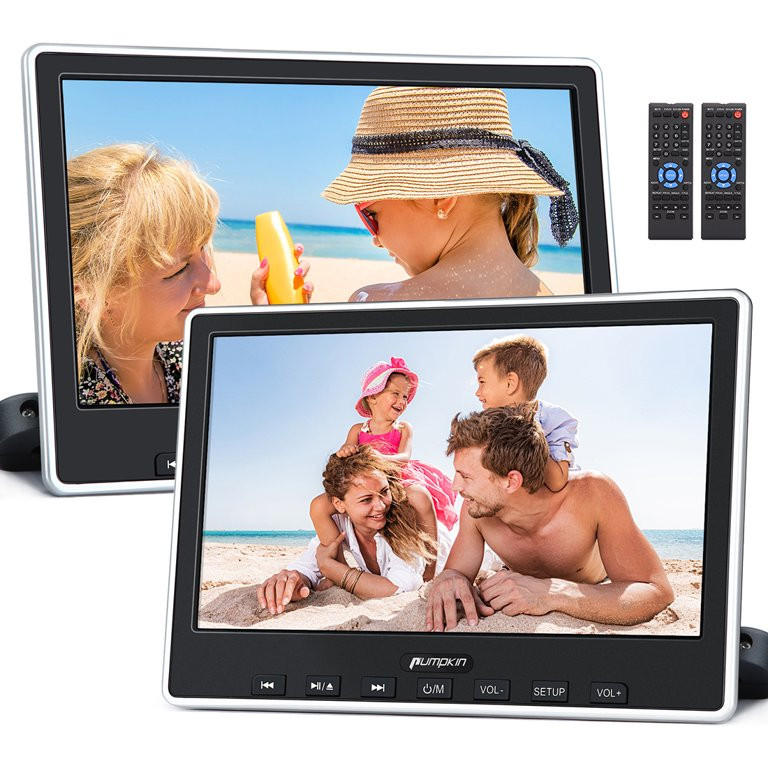 2 Pacs Pumpkin 10.1” Car DVD Player with HDMI Input Headphone Headrest Mount Bracket Region Fre... | Walmart (US)