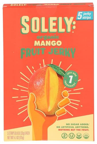 Solely Mango Fruit Jerky 5Pk 4.1 OZ | Amazon (US)
