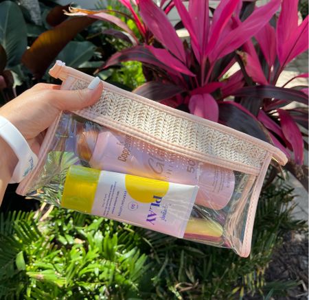 Clear sunscreen pouch 👌🏼

#LTKtravel #LTKitbag #LTKswim