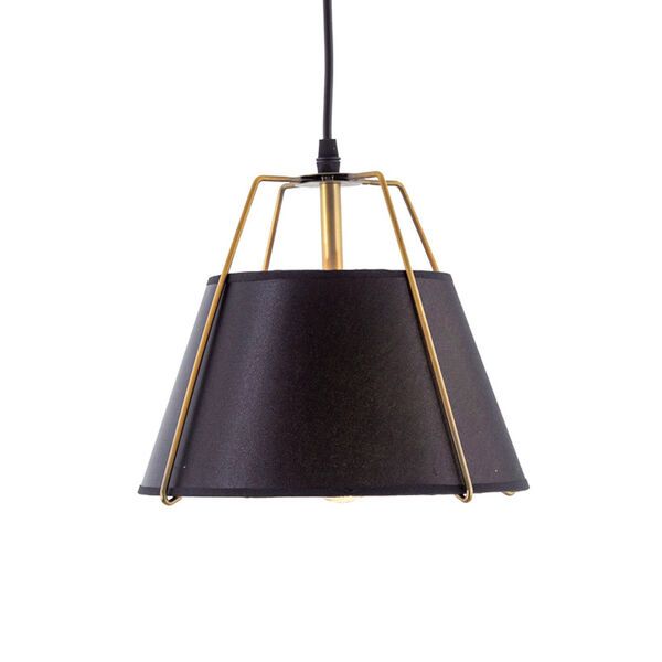 Mira Black One-Light Mini Pendant with Black Shade | Bellacor