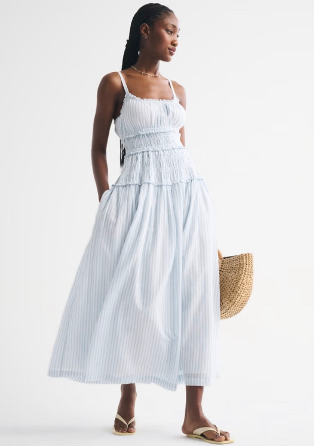 Abercrombie & Fitch Bra-Free Smocked Drop-Waist Maxi Dress, summer dress, spring dress, brunch outfit, casual dresss

#LTKPetite #LTKTravel