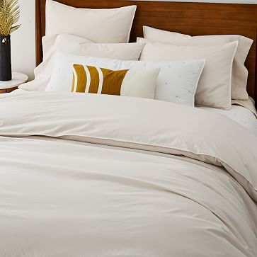 Organic Washed Cotton Percale Duvet Cover & Shams | West Elm (US)